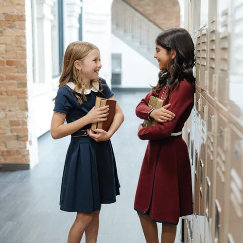 Hope & Henry Girls' Pleated Ponte Dress With Peter Pan Collar thumb #5