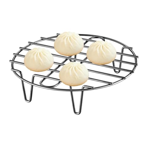 Round Baking Pot Rack - Barbecue Grill Grid | Non-stick Steamer Racks | Stainless Steel Heat-insulating Steaming Stand for Cooking | Ideal for Roasting, Grilling, Air Fryer & Pressure Cooker Use