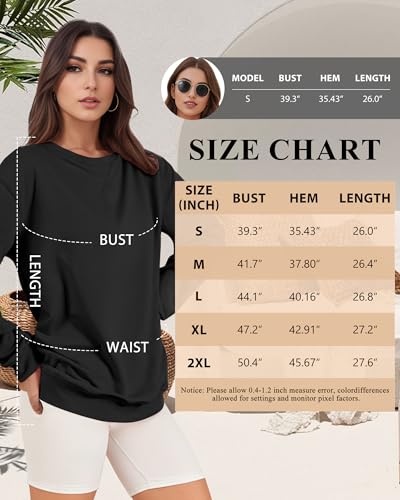 Sweatshirt for Women, Casual Crewneck Sweatshirts Women Loose Fit Long Sleeve Pullover Tops Cute Soft Shirt - Image 6