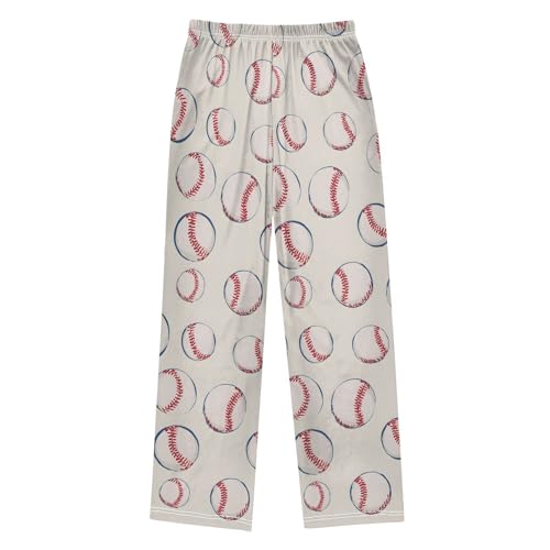 Pajama Pants Baseball Vintage Pattern Long Sleep Pants Lounge Bottoms2