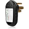 WELLUCK 50 AMP RV Circuit Analyzer, 50A 125V/250V Pedestal Tester with LED Indicator Light 14-50P 50 amp Tester Plug for Campers, Travel Trailers ETL Certified