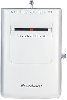 BRAEBURN 039-505 Thermostat, Mechanical Mega Switch, Heat Only