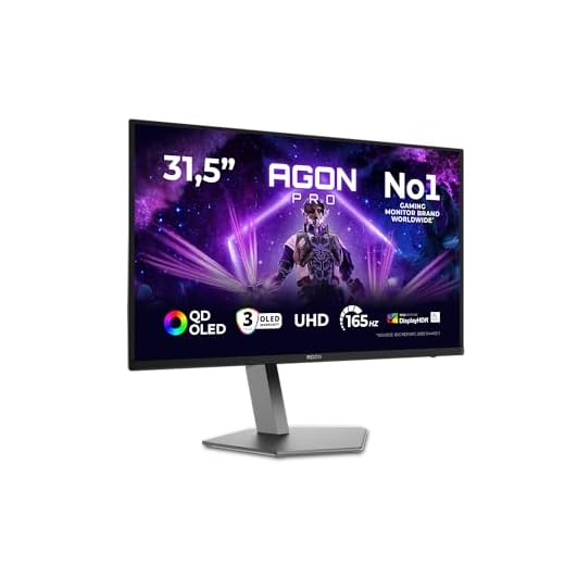 AOC AG326UD 31.5 Zoll UHD USB Hub Monitor, 165Hz, QD-OLED Panel, 0.03ms GtG, Adaptive Sync, HDR400 TrueBlack, G-Sync Comp., Höhenverstellung,Lautsprecher,(3840x2160 HDMI 2X 2.1 DP 1x 1.4) Schwarz