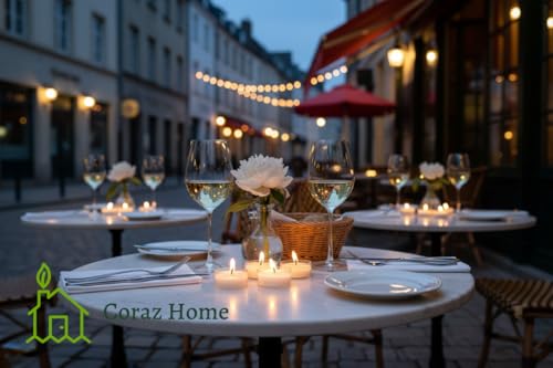 Coraz Home - Hochwertige Teelichter aus Rapswachs in transparentem, klarem Becher mit 4 Stunden oder 8 Stunden Brenndauer Reines weißes Wachs, parfümfreie Nachtlichter, Kerzen, veganes Wachs, ungiftig