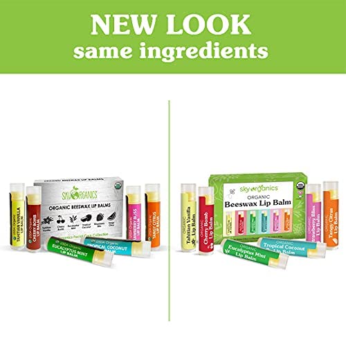 Sky Organics Organic Beeswax Lip Balms for Lips Lightly scented and made with pure petroleum jelly, these lip balms are perfect for everyday use.