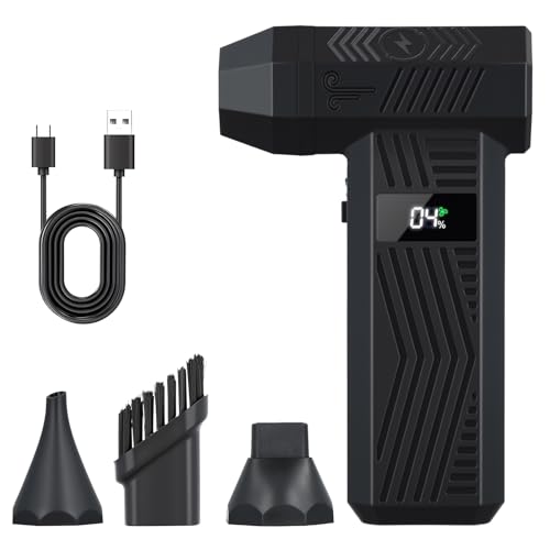 Longzhuo Pó de ar comprimido elétrico para PC, 120.000 rpm, para turbofan de 4 velocidades, soprador de pó para comtuper, teclado, carro, limpeza doméstica, ao ar livre