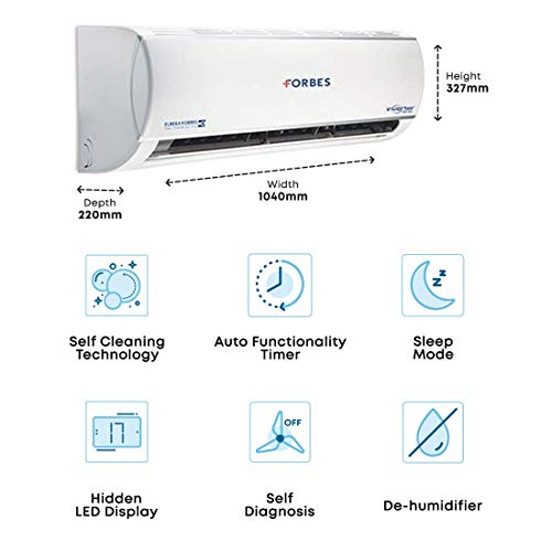 Image of Eureka Forbes Health Conditioner 2 Ton,3 star inverter Split AC (White),eliminates 99% airborne germs