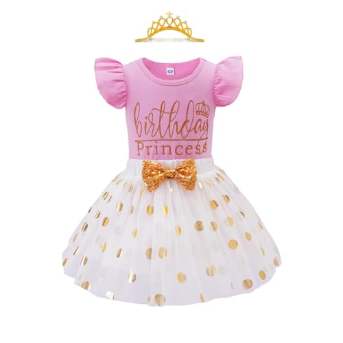 Image of LYSMuch Girls Birthday Outfit Birthday Girls Shirt Princess Tutu Tulle Skirt