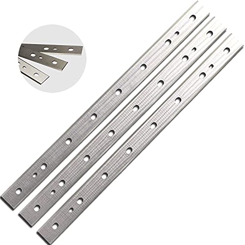 HSS Planer Blades Knives for DeWalt DW735 7352 735X Thickness Planers with 13 Inch Replacement Heat Treated Double edge 1 Set (3 pcs)