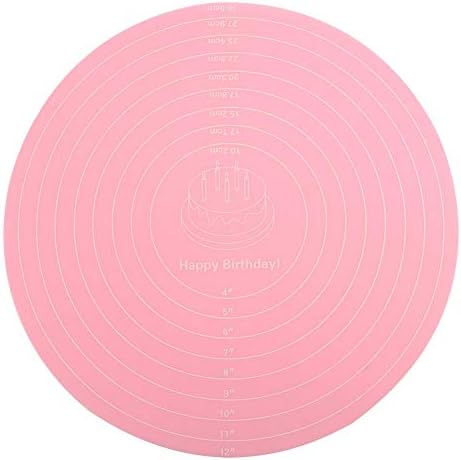 Silicone Baking Mat with Measurements for Cake Turntable Stand Non-Stick Heat Resistant Pastry Baking Sheet