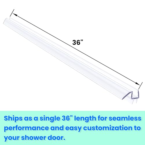 MCOCOD 36" Shower Door Bottom Seal Strip for 1/2" (12mm) Glass – Ultra Clear Polycarbonate Shower Door Sweep, Single Pack by MCOCOD - Image 4