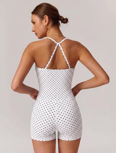 Image of ABOCIW 2 Pieces Workout Sets for Women, Cross Back Tank Top Matching High Waist Biker Shorts, Gym Yoga Pilates Outfits