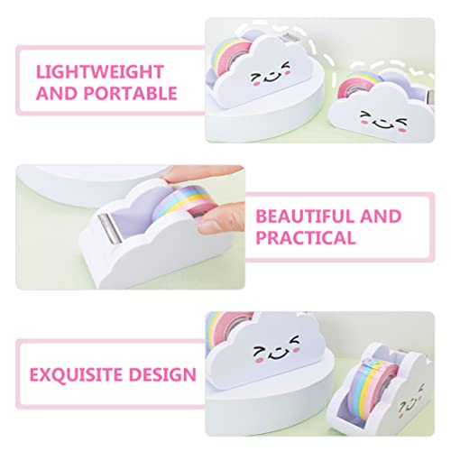 jojofuny Dispensador de Fita de Escritório Dispensador de Fita de Mesa Dispensador de Fita de Mesa E
