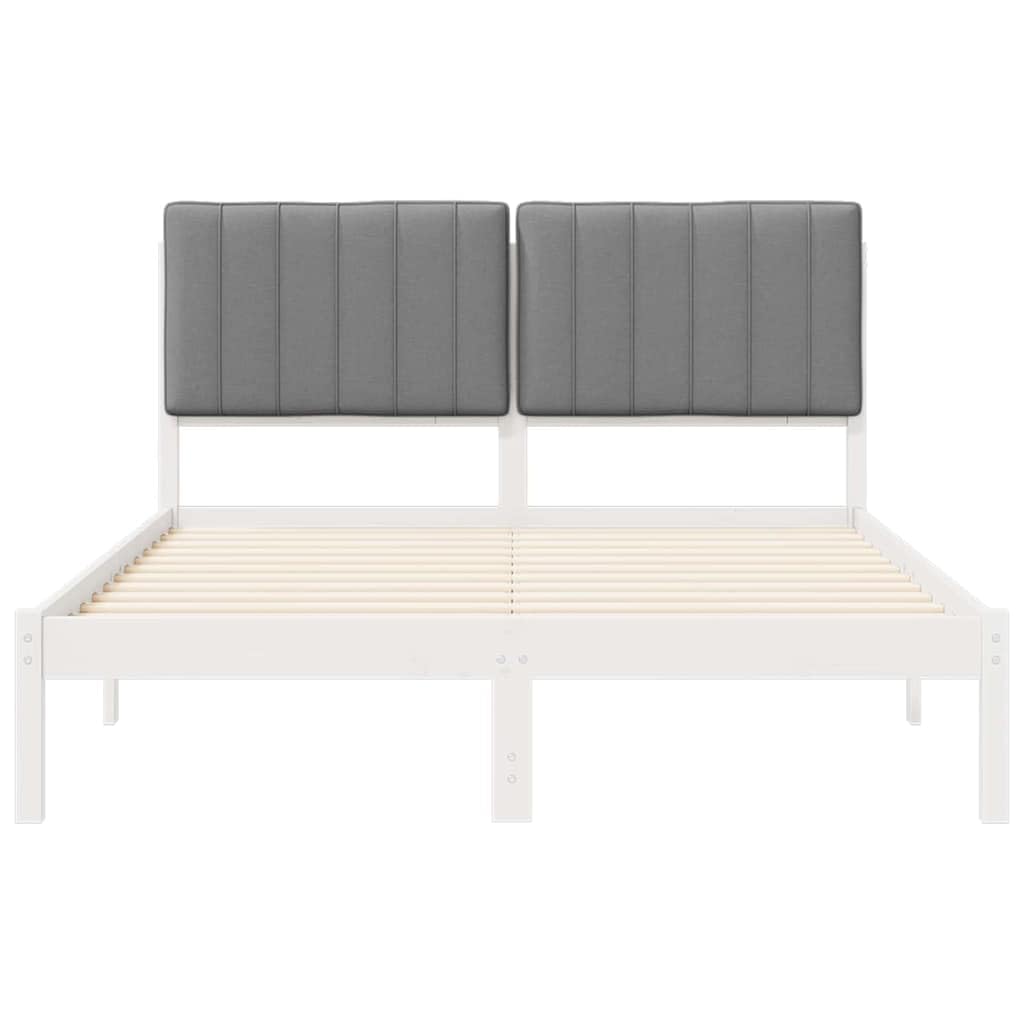 Lite drewno sosnowe tapicerowane oparcie nowoczesny design jasnoszary 135 x