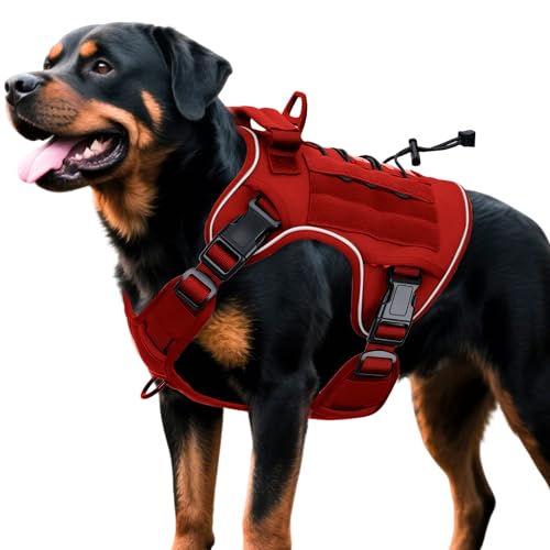 Heavy-Duty Tactical Dog Harness X-Large Red
