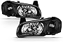 VIPMOTOZ Black Housing OE-Style Headlight Headlamp Assembly For 2000-2001 Nissan Maxima, Driver & Passenger Side