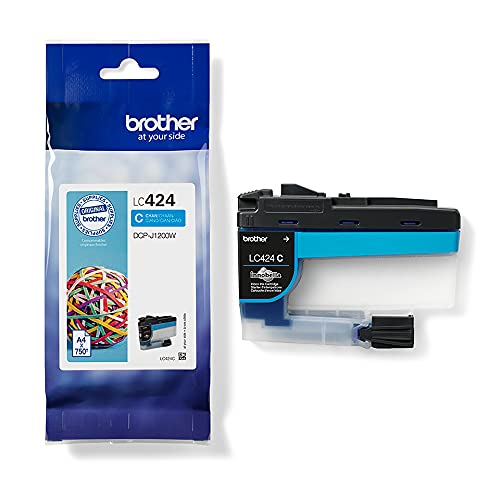 Brother LC-424C Inkjet Cartridge, Cyan, Single Pack, Standard Yield, includes 1 x Inkjet Cartridge, Brother Genuine Supplies