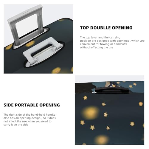 North American Bald Eagle Print Luggage Cover For Suitcase,Washable Elastic Travel Suitcase Protector With Zipper Closure And Bottom Buckle – Fits 18-32" Luggage-Medium3