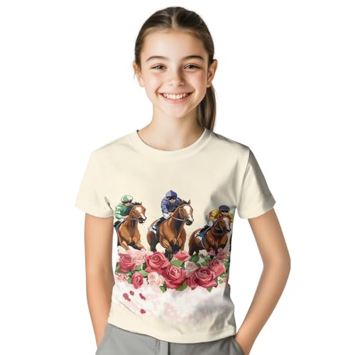 Image of Kids Graphic T-Shirt Boys Girls Novelty Tees Top Short Sleeve Shirts Summer Blouses 3-16