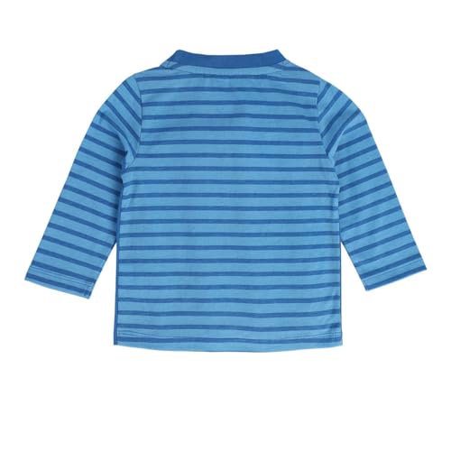 Image of miniklub Baby Collar Long Sleeve Knitted Cotton T-Shirt (Grey /Yellow Color)