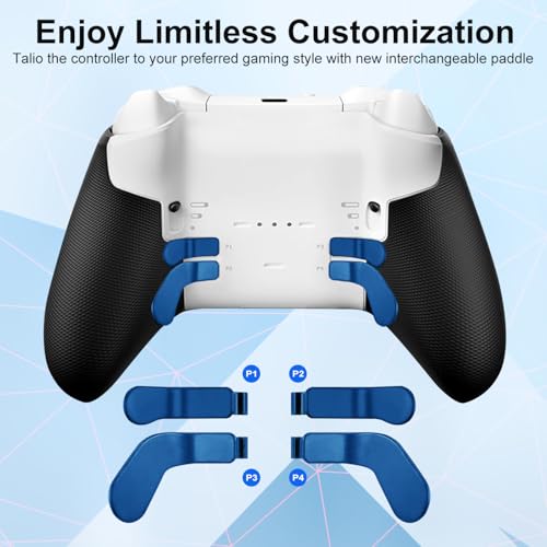 13 in 1 Metal Thumbsticks for Xbox Elite Series 2 Controller,Accessories Parts for Xbox One Elite 2,Gaming Accessory Replacement,Metal Mod 6 Swap Joystick,4 Paddles,2 D-Pads,1 Tool,Blue