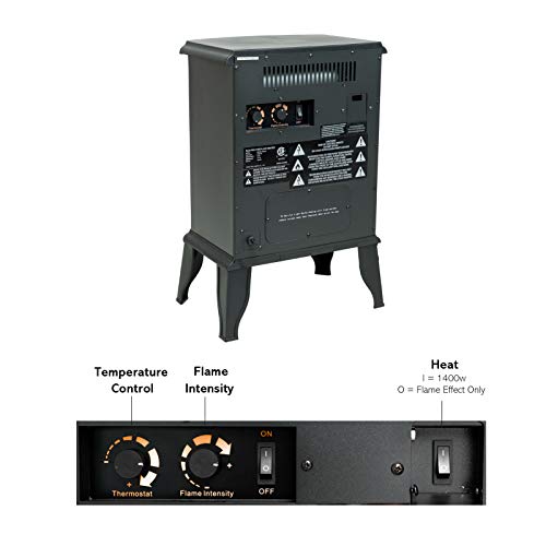 C-Hopetree 23 Inch Tall Portable Electric Wood Stove Fireplace With Flame Effect, Freestanding Indoor Space Heater #TOP3