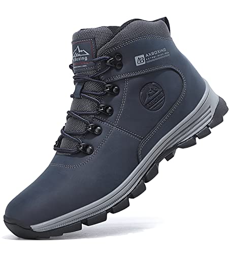 TARELO Botas para Hombre Cálido Senderismo Zapato Boots Azul 43