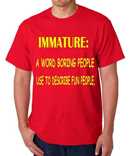 Image of Caseria Men's Cotton Printed T-Shirt -Immature Boring People | 100% Cotton | Half Sleeves | Regular Fit | Printed | Round Neck | Graphic T Shirt
