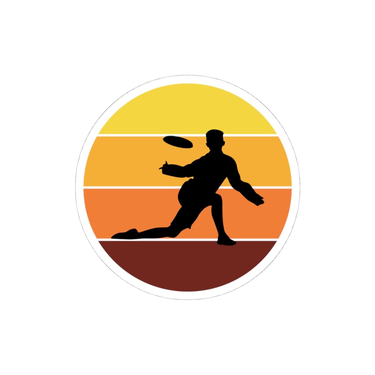 Retro Ultimate Frisbee Sticker - Vintage Disc Vinyl Decal for Players