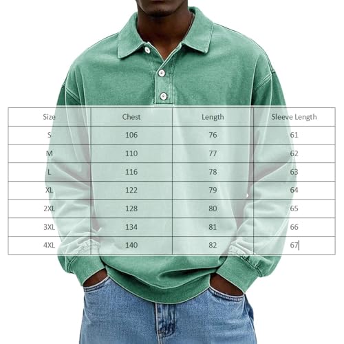 Mokaloha Vintage Long-Sleeved Polo, Men's Fashion Retro Washed Distressed Cotton Lapel Long Sleeve Polo Shirt2