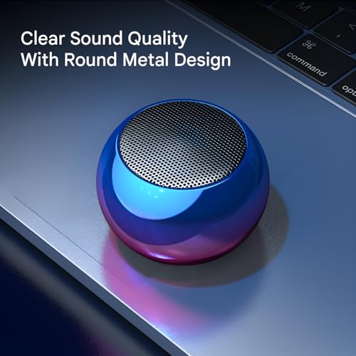 Image of TECHONTO Ultra Boost Mini Bluetooth Speaker, Portable Wireless Speaker with Heavy Bass, Metal Electroplated Design, Fast Charging, Long Battery Backup for Home, Office & Travel (Random Color)