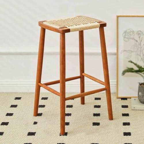 Taburete de tocador con asiento de cuerda