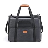 YKMYXZ Transportín para Perros, Mochila portátil con Apertura Superior de Malla Transpirable y Correa for el Hombro for Perros Gatos, Color Gris