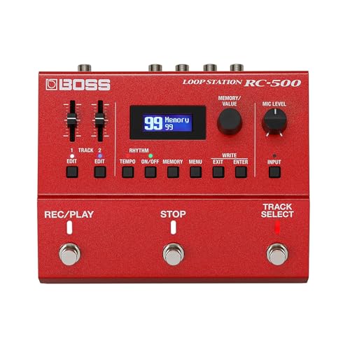 BOSS RC-500 Loop Station | Avanzado looper de dos pistas con mezcla integrada y completas opciones de control | Calidad de sonido líder en su categoría | 16 kits de batería versátiles