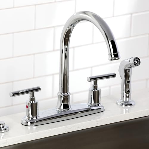 Kingston Brass FB7791CMLSP Manhattan 8" Centerset Kitchen Faucet, Polished Chrome by Kingston Brass - Used condition - Image 2