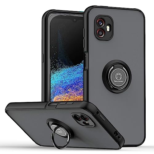SEAHAI Cover Per Xiaomi Redmi 10A / 9C NFC – Custodia Traslucida Con Anello Porta 360° E Bumper Antiurto, Colore Rosso