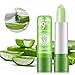 Petansy 3 Pack Aloe Vera Lip Balm Moisturizing Lip Plumper Temperature Color Change Lipstick Long Lasting Nutritious Aloe Vera Lipstick Set