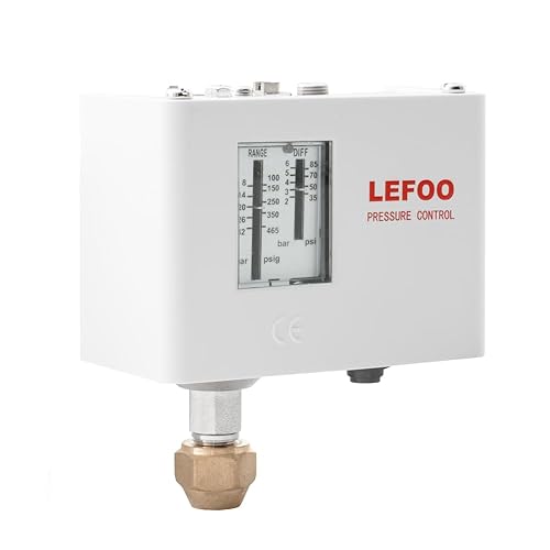 Miniatura 4 de LEFOO LF5532 Control de presión de HVAC de aceite ajustableInterruptor de presión de caldera de vaporRefrigeración simpleBomba de agua de aire