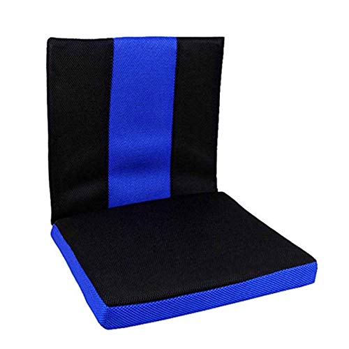YAOBAO Rollstuhlkissen Anti-Dekubitus-Kissen, Rückenlehne und Sitzpolster für Rückenschmerzen Linderung von Ischias- und Steißbeinschmerzen Körperstütze (blau)