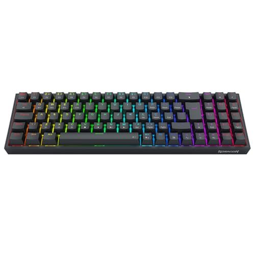 TECLADO MECANICO GAMER POLLUX PRO RGB PRETO WIRED/2.4G/BT SWITCH BROWN