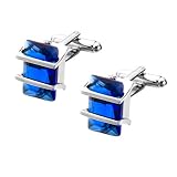 Rectangle Exquisite Crystal Cufflinks Fashion Bullet Cufflinks Crystal Gem stone Cuff links YW08U (B