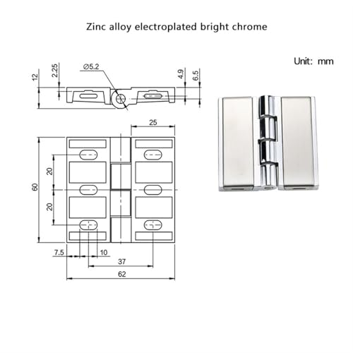 Charnière robuste en acier inoxydable XG02-005-4 pour équipement - 3