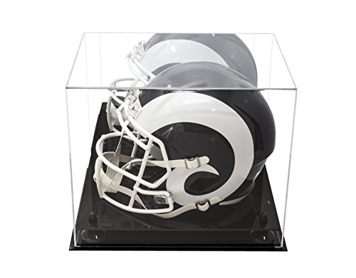 Better Display Cases Acrylic Football Helmet Display Case Black Risers Mirror (A002-Br) #TOP30
