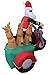5 FT Lighted Christmas Inflatable Santa & 3 Reindeer on Motorcycle – Powerful Blower for Fast Inflation, Bright Lights, Heavy-Duty Weatherproof Outdoor Yard Blow Up Holiday Decoration