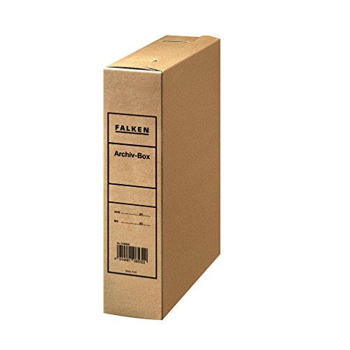 Original Falken Archiv-Box aus stabilem Wellpappkarton für DIN A4 für die Lose-Blatt-Ablage Archivierung