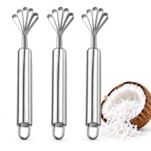 3PCS Coconut Scraper, Melon Scraper Filipino, Fish Scaler Remover