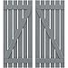 Ekena Millwork ARW102SB623X59CHH Americraft Six 2 Exterior Real Wood Spaced Board-n-Batten Shutters w/Z-Bar (Per Pair), 23 1/2"W x 59"H, Ocean Swell
