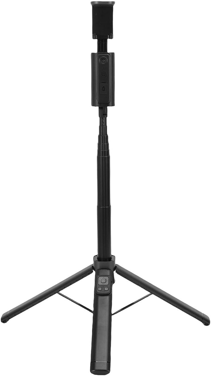 GOWENIC Extendable 1.5m Selfie Stick Quadripod, Hidden Collapsible Design with 360 Rotation, AI Face Tracking & Gesture Control