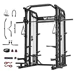 Major Fitness Drone2 Smith△ Machine – All-in-One Home Gym Squat Rack with Weight Bar, Dual LAT Pull-Down Systems & Cable Crossover Machine