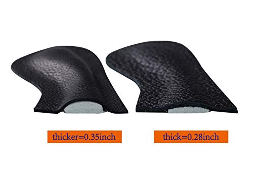 Premium Leather Heel Pads Grips Liners Inserts for Shoes Too BigUnisex Prevent blisters，Shoe Filler Improved Shoe Fit and Comfort 0.2 inch Thick(4 Pairs Black) … - Thumbnail 4